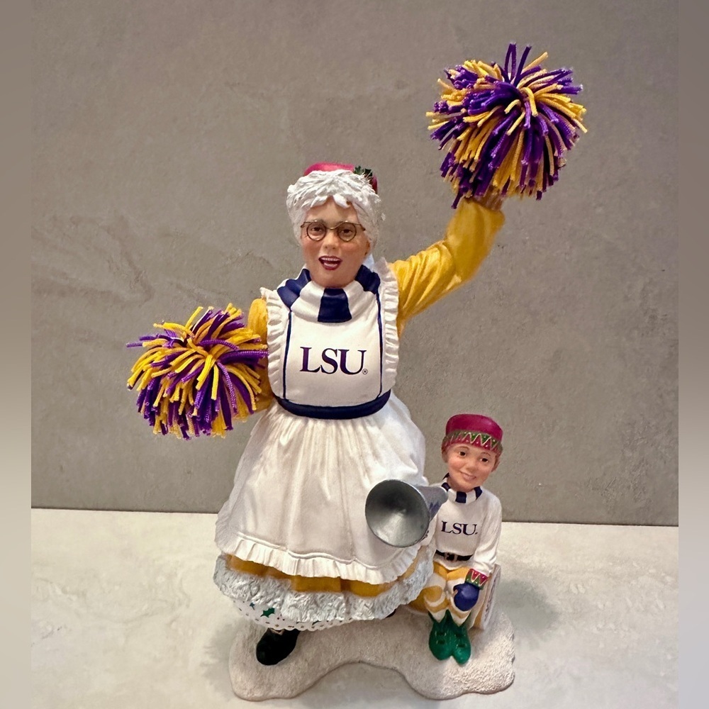 Danbury Mint Louisiana State University LSU Mrs. Claus Cheerleader Excellent
